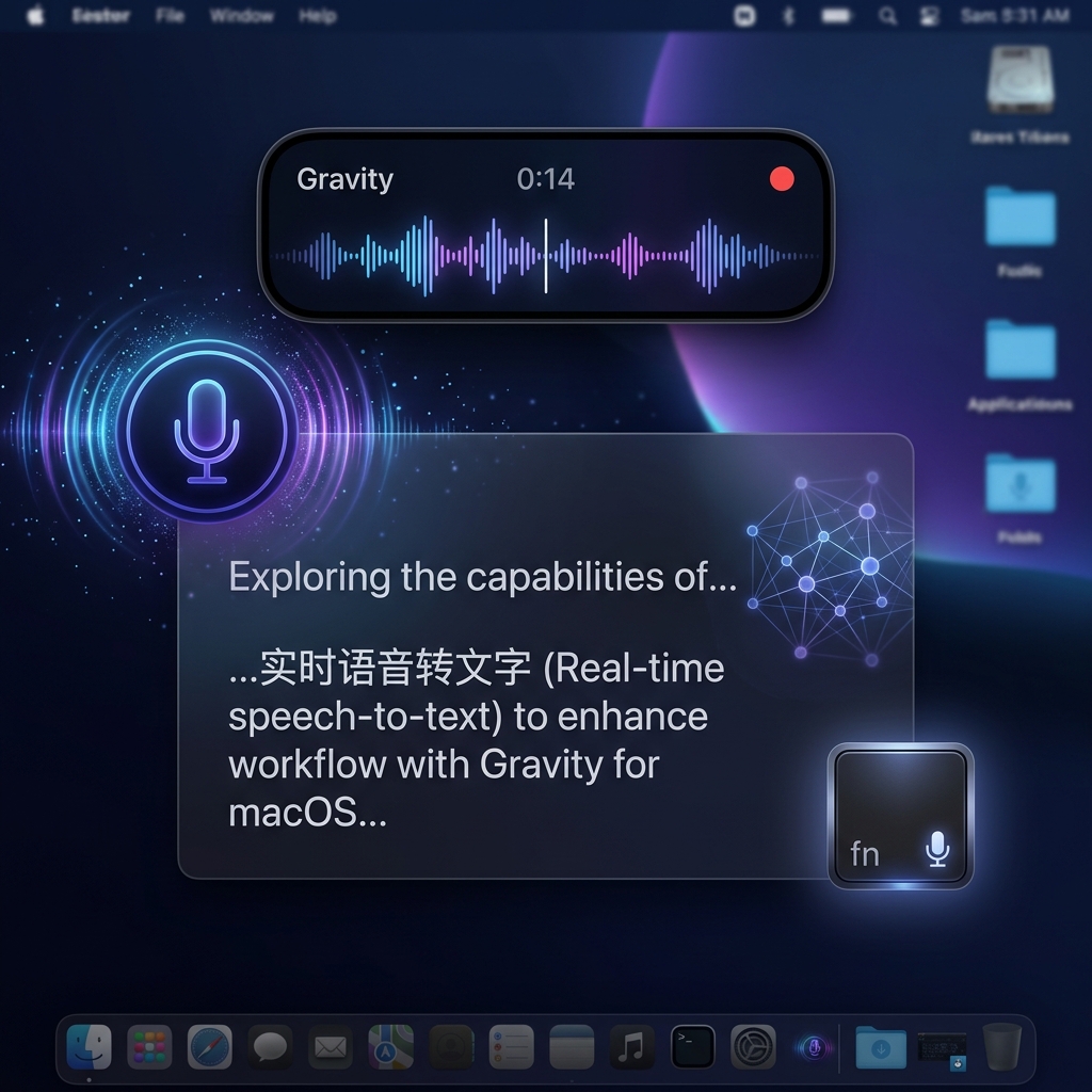 开源了一个 macOS 语音输入法：Gravity — 按住 Fn 说话，AI 帮你写